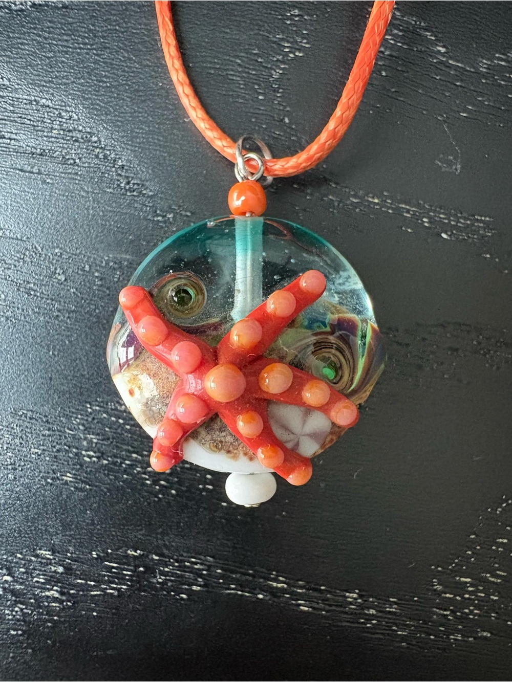 Starfish Art Glass Pendant